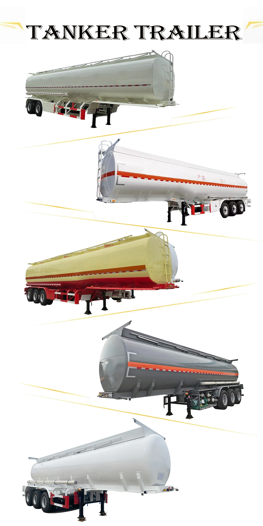 4-Axle Draw-Bar Tank Trailer Fuel Dolly 20000 Liters Drawbar Tanker Trailers