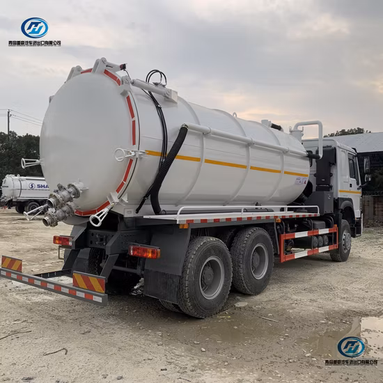 10 Kubikmeter-Vakuumtanker Sinotruk HOWO 12.000 Liter Schlammkanal-Saugvakuumtanker-Abwasserfahrzeuge Rhd