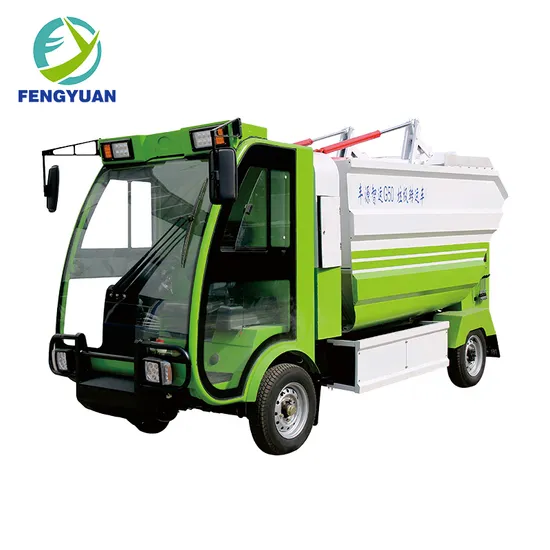 Kleiner Müllwagen, Elektro-Dreirad, Abfallsammler, Sanitärfahrzeuge, doppelter Mülleimer